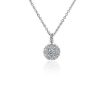 Necklaces | Blue Nile Diamond Double Halo Pendant In 14K White Gold (1/2 Ct. Tw.)