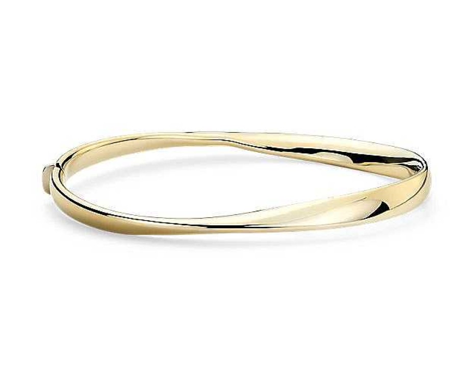 Bracelets | Blue Nile Twist Bangle In 14K Italian Yellow Gold