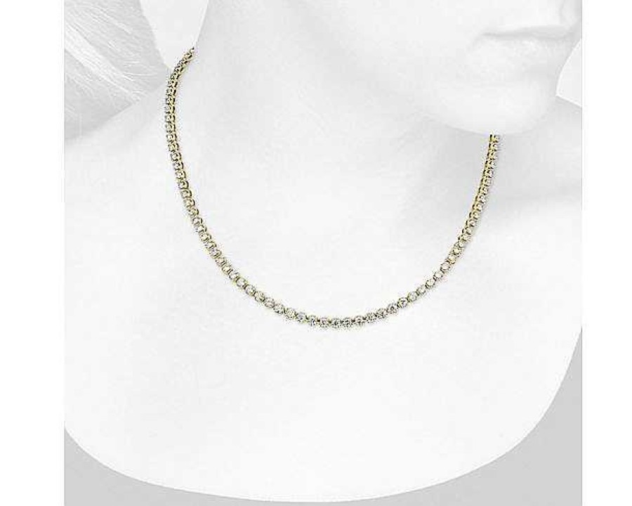 Necklaces | Blue Nile Straight Eternity Necklace In Yellow Gold (10 Ct. Tw.)