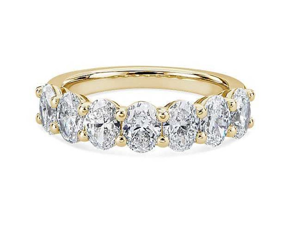 Women'S Rings | Blue Nile Seven Stone Oval Diamond Ring In 14K Yellow Gold (2 Ct. Tw.)