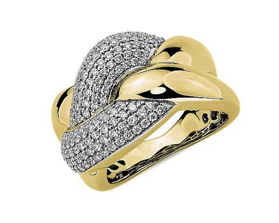 Rings | Blue Nile Diamond Link Intertwined Fashion Ring In 14K Yellow Gold (1 Ct. Tw.)