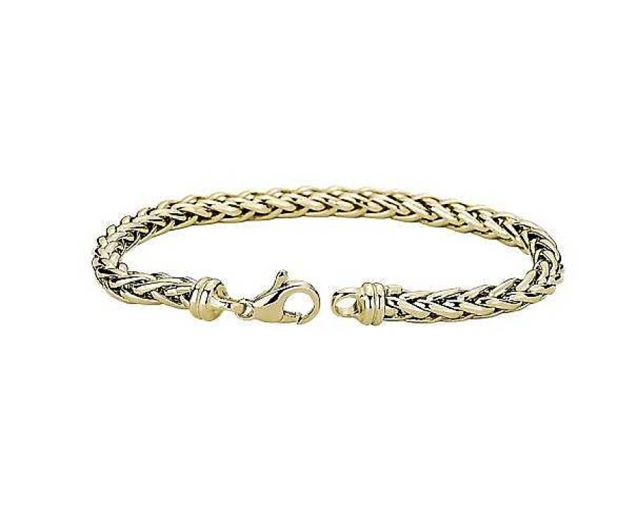 Bracelets | Blue Nile 7.5" Wheat Chain Bracelet In 14K Italian Yellow Gold (4.8 Mm)