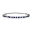 Bracelets | Blue Nile Round Sapphire And Diamond Hoop Bangle In 14K White Gold