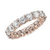 Women'S Rings | Blue Nile Comfort Fit Round Brilliant Diamond Eternity Ring In 18K Rose Gold (4 Ct. Tw.)