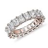 Women'S Rings | Blue Nile Lab Grown Diamond Radiant Cut Eternity Ring In 14K Rose Gold (6 Ct. Tw.)