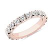 Women'S Rings | Blue Nile French Pav Diamond Eternity Ring In 14K Rose Gold (2 Ct. Tw.)