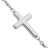 Bracelets | Blue Nile Mini Sideways Cross Bracelet In 14K White Gold (1.2 Mm)