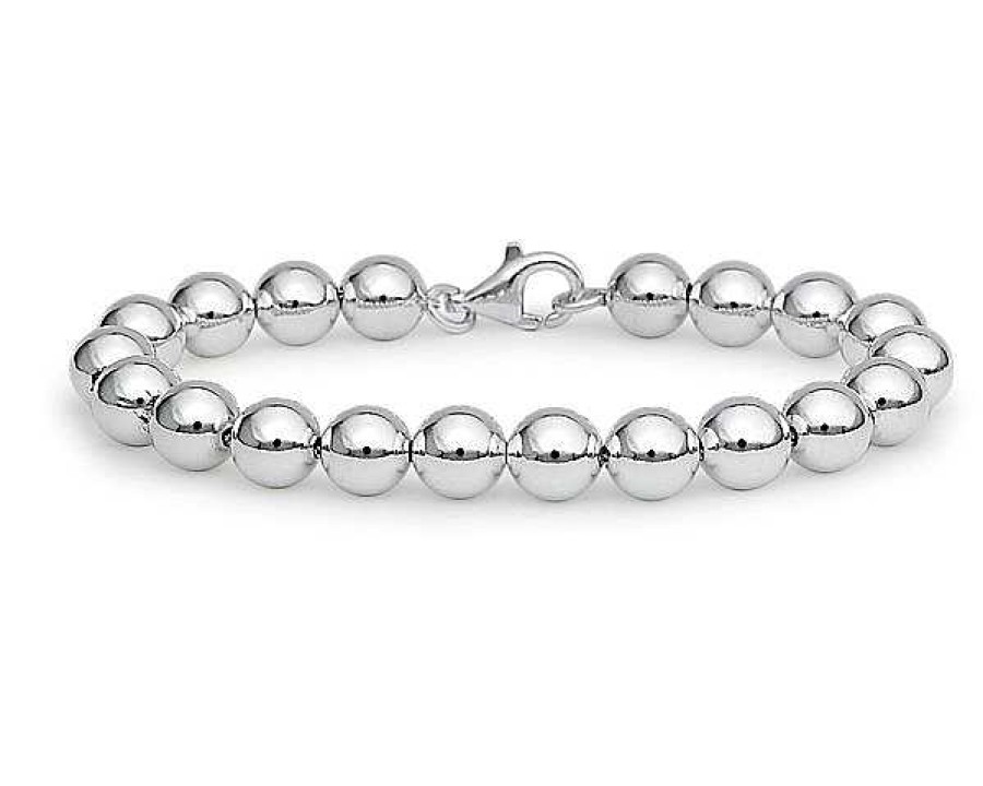 Bracelets | Blue Nile 7.5" Beads Bracelet In Sterling Silver (8 Mm)