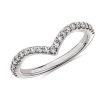 Rings | Blue Nile Contemporary V-Shaped Diamond Ring In Platinum (1/3 Ct. Tw.)