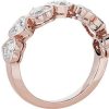 Women'S Rings | Blue Nile 7 Stone Heart Bezel Diamond Anniversary Ring In 14K Rose Gold (1 3/4 Ct. Tw.)