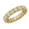 Women'S Rings | Blue Nile Cushion-Cut Yellow Diamond Eternity Ring In 18K Yellow Gold (5 7/8 Ct. Tw.)