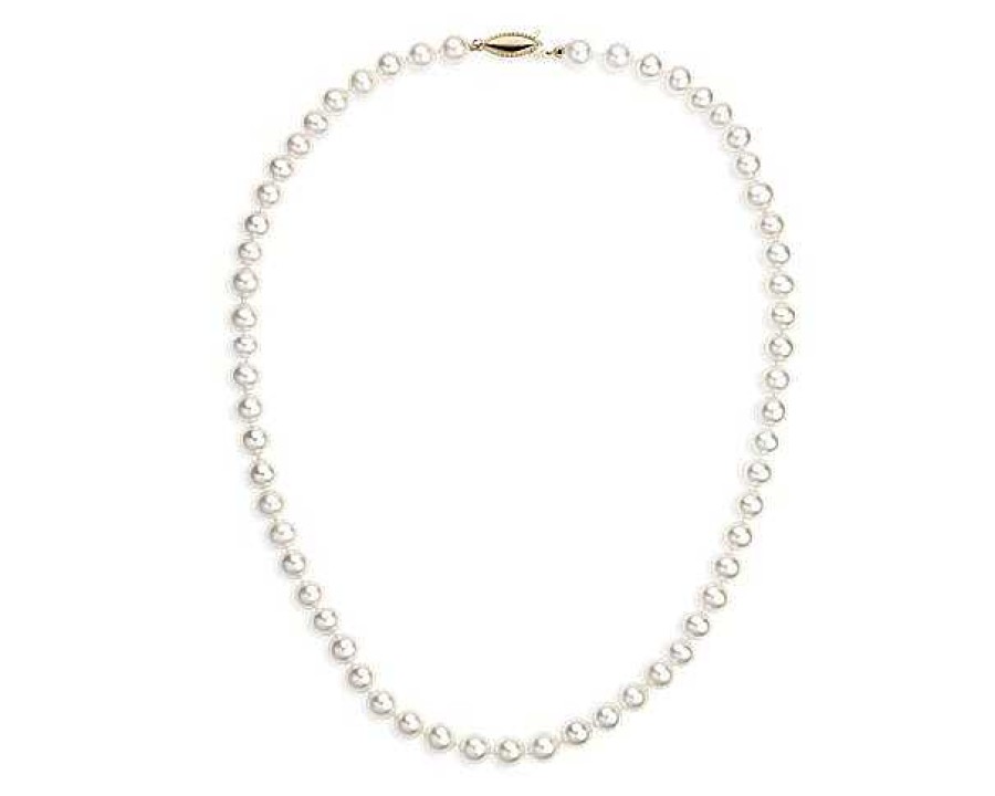 Necklaces | Blue Nile 24" Freshwater Cultured Pearl Strand Necklace In 14K Yellow Gold (7.0-7.5Mm)