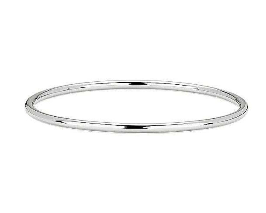 Bracelets | Blue Nile Slip Bangle In 14K Italian White Gold (2.9 Mm)