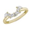 Rings | Blue Nile Romantic Marquise Curved Semi-Halo Diamond Wrap Ring In 14K Yellow Gold (1/3 Ct. Tw.)