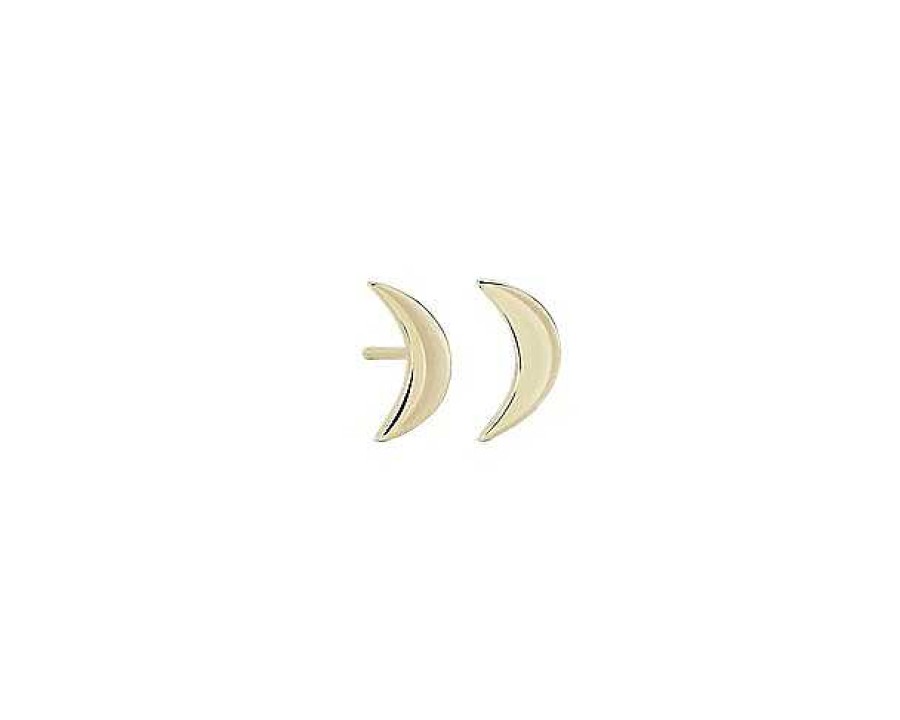 Earrings | Blue Nile Crescent Moon Earrings In 14K Yellow Gold