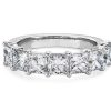 Women'S Rings | Blue Nile Seven Stone Princess Diamond Ring In Platinum (3 Ct. Tw.)