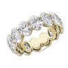 Women'S Rings | Blue Nile Oval Cut Diamond Eternity Ring In 14K Yellow Gold (8 Ct. Tw.)