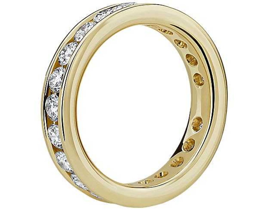 Women'S Rings | Blue Nile Channel Set Diamond Eternity Ring In 18K Yellow Gold (2 Ct. Tw.)