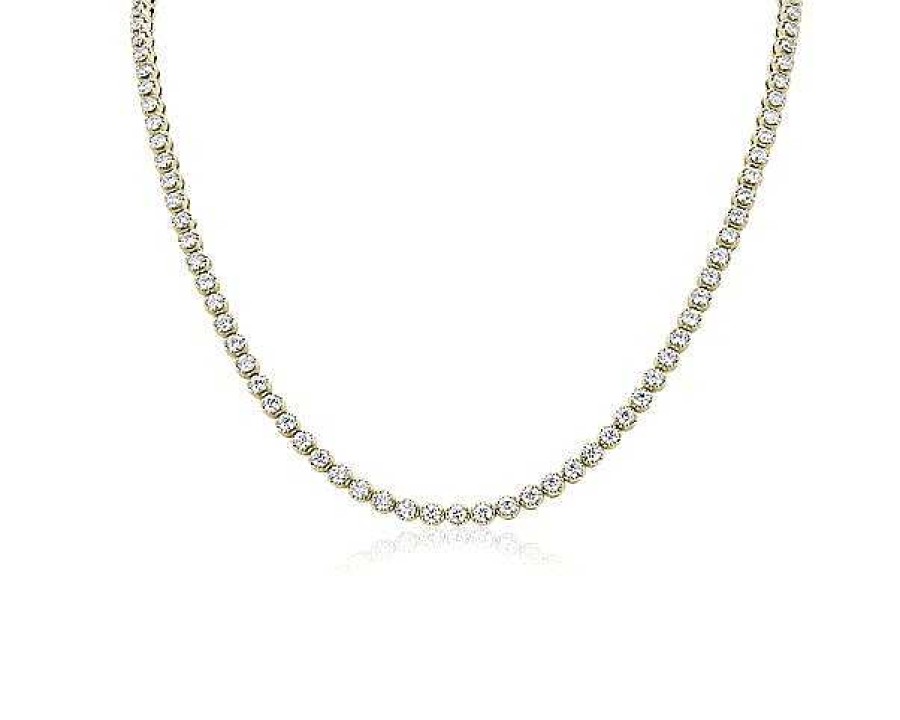 Necklaces | Blue Nile Straight Eternity Necklace In Yellow Gold (10 Ct. Tw.)