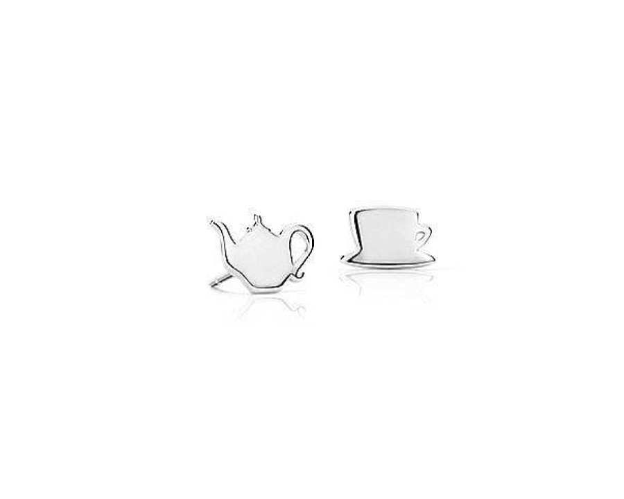 Earrings | Blue Nile Tea Time Mismatched Stud Earrings In Sterling Silver