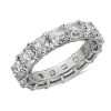 Women'S Rings | Blue Nile Lab Grown Diamond Cushion Cut Eternity Ring In Platinum (8 Ct. Tw.)