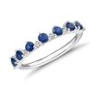 Rings | Blue Nile Sapphire And Diamond Tiara Stacking Ring In 14K White Gold (2.5Mm)