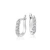 Earrings | Blue Nile Diamond Hoop Earrings In 18K White Gold (3/4 Ct. Tw.)