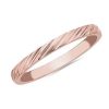 Women'S Rings | Blue Nile Angled Stripe Stackable Ring In 18K Rose Gold (2Mm)