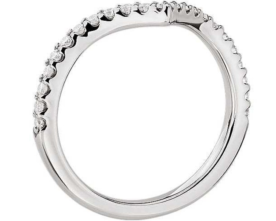 Rings | Blue Nile Contemporary V-Shaped Diamond Ring In 14K White Gold (1/3 Ct. Tw.)