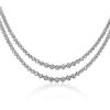 Necklaces | Blue Nile Double Row Diamond Necklace In 14K White Gold (5 1/4 Ct. Tw.)