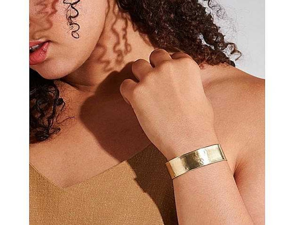 Bracelets | Blue Nile Satin Cuff Bracelet In 14K Italian Yellow Gold (19 Mm)