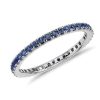 Rings | Blue Nile Riviera Pav Sapphire Eternity Ring In 18K White Gold (1.5Mm)