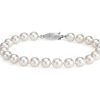 Bracelets | Blue Nile 6.5" Classic Akoya Cultured Pearl Bracelet In 18K White Gold (7.0-7.5Mm)