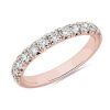 Women'S Rings | Blue Nile French Pav Diamond Ring In 14K Rose Gold (3/4 Ct. Tw.)