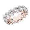 Women'S Rings | Blue Nile Lab Grown Diamond Oval Cut Eternity Ring In 14K Rose Gold (8 Ct. Tw.)