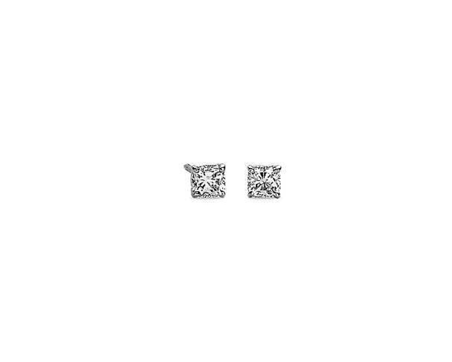 Earrings | Blue Nile Cushion Cut Diamond Stud Earrings In 14K White Gold (1/2 Ct. Tw.)