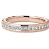 Women'S Rings | Blue Nile Channel Set Princess-Cut Diamond Ring In 18K Rose Gold (1/2 Ct. Tw.)