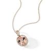 Necklaces | Blue Nile Morganite And Diamond Halo Pendant In 14K Rose Gold (0.27 Ct. Tw.) (14X12Mm)