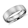 Men'S Rings | Blue Nile Matte Classic Wedding Ring In 14K White Gold (6Mm)