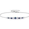 Bracelets | Blue Nile Sapphire And Diamond Graduated Curve Bracelet In 14K White Gold