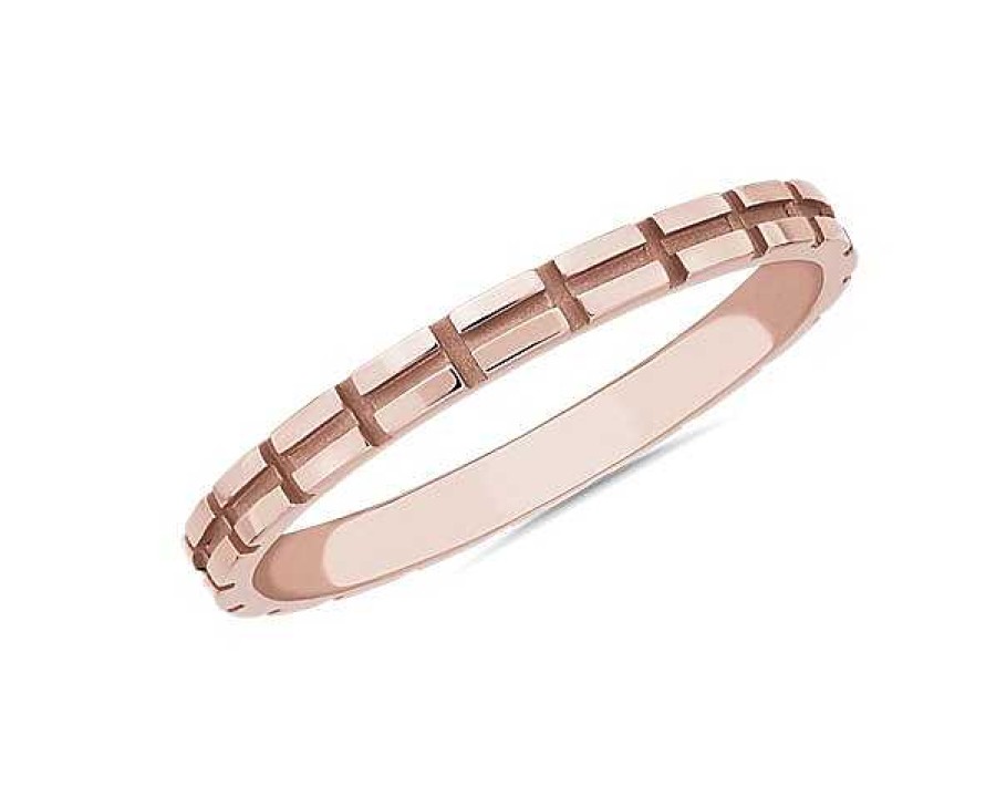 Women'S Rings | Blue Nile Boxed Stackable Ring In 14K Rose Gold (2Mm)