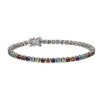 Bracelets | Blue Nile Multi Color Tennis Bracelet In Sterling Silver (3Mm)