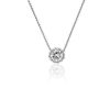 Necklaces | Blue Nile Round Hidden Halo Diamond Pendant In 14K White Gold (7/8 Ct. Tw.)