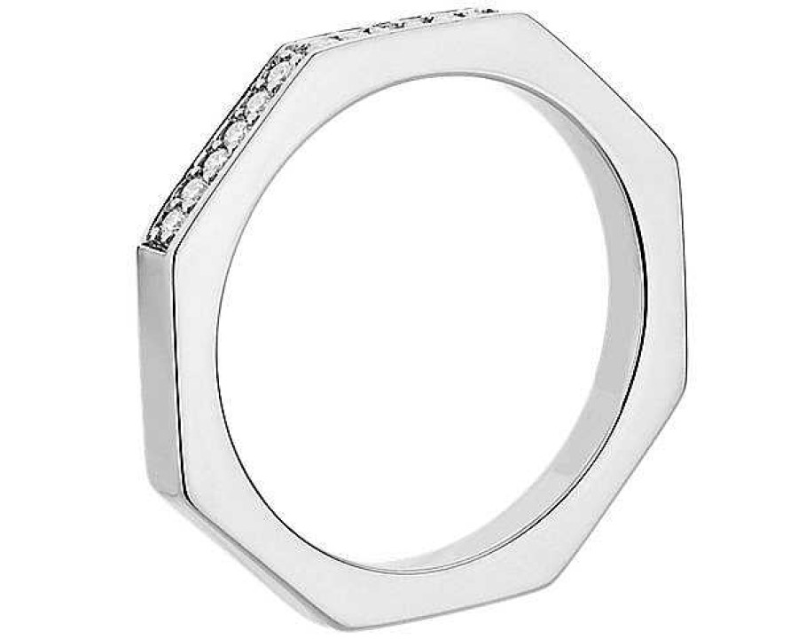 Rings | Blue Nile Zac Zac Posen Geometric Diamond Ring In 14K White Gold (2 Mm, 1/10 Ct. Tw.)