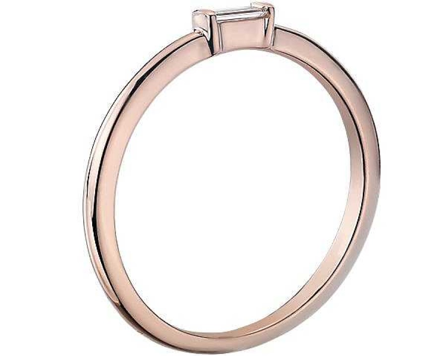 Rings | Blue Nile Mini Baguette-Cut Diamond Fashion Ring In 14K Rose Gold