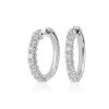 Earrings | Blue Nile Luna Diamond Front Facing Hoop Earrings In 18K White Gold (1 1/2 Ct. Tw.) G/Si