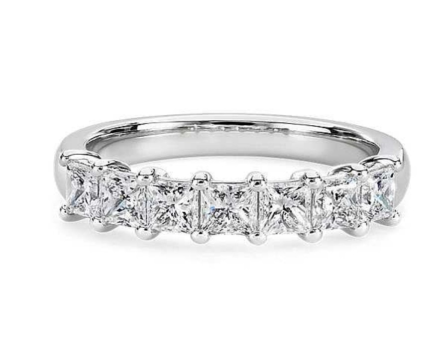 Women'S Rings | Blue Nile Seven Stone Princess Lab Grown Diamond Ring In Platinum (1 Ct. Tw.)