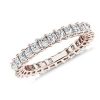 Women'S Rings | Blue Nile Lab Grown Diamond Radiant Cut Eternity Ring In 14K Rose Gold (2 Ct. Tw.)