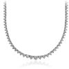 Necklaces | Blue Nile Graduated Diamond Eternity Necklace In 18K White Gold (7 Ct. Tw.)