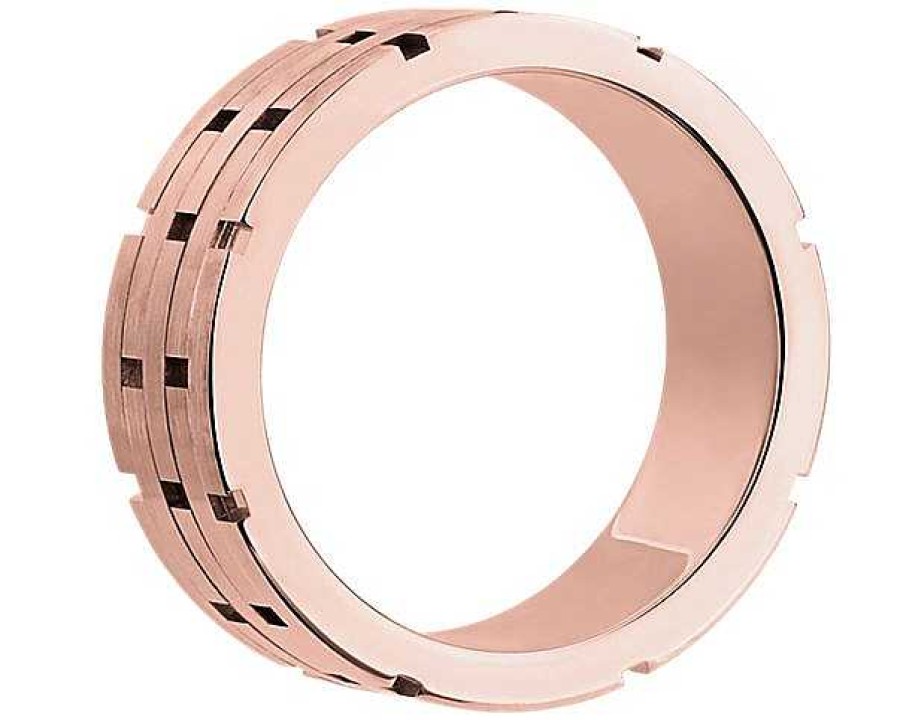 Rings | Blue Nile Architectural Linked Wedding Ring In 18K Rose Gold (7.5Mm)